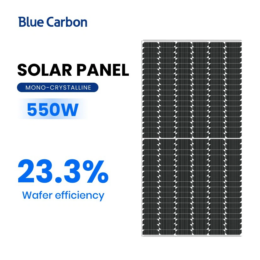 Blue Carbon A-Grade 550 Watt Solar Panel High Voltage For Solar Energy System best