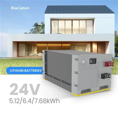 Blå karbon 24V 150AH LITIUM LIFEPO4 Batteripakke