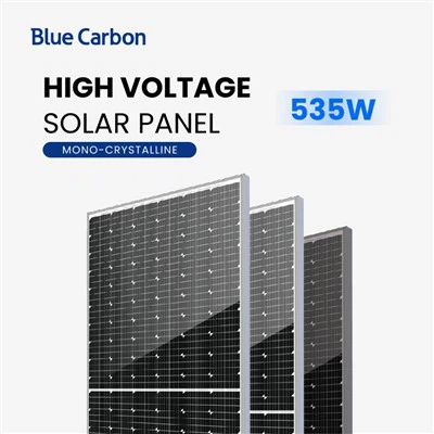 Kina produsent høyspenning 535 watt fleksibel monokrystallinsk høyeffektiv solcellepanel